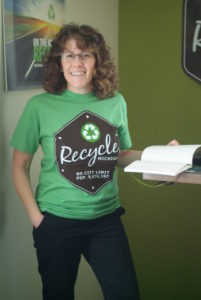 Recycle, MI T-Shirts are made from recycled PET bottles and range in size from S-2XL. 